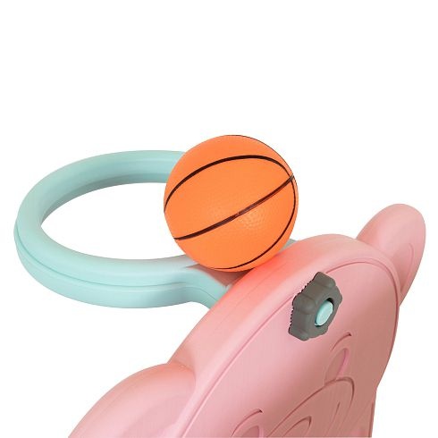 Детская пластиковая горка с баскетбольным кольцом Bear