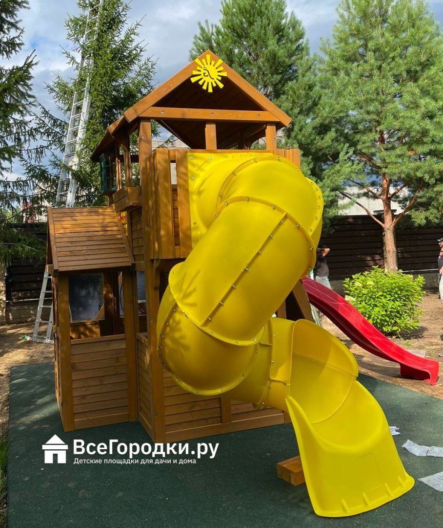 Детская игровая площадка Igragrad Клубный домик 3 с трубой