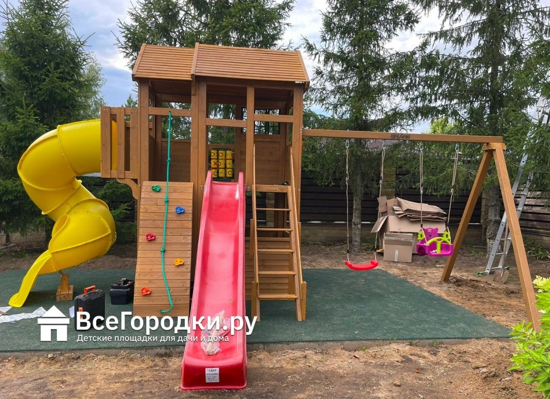 Детская игровая площадка IgraGrad Клубный домик 3 с трубой