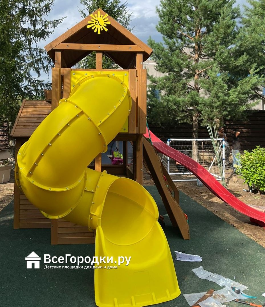 Детская игровая площадка Igragrad Клубный домик 3 с трубой
