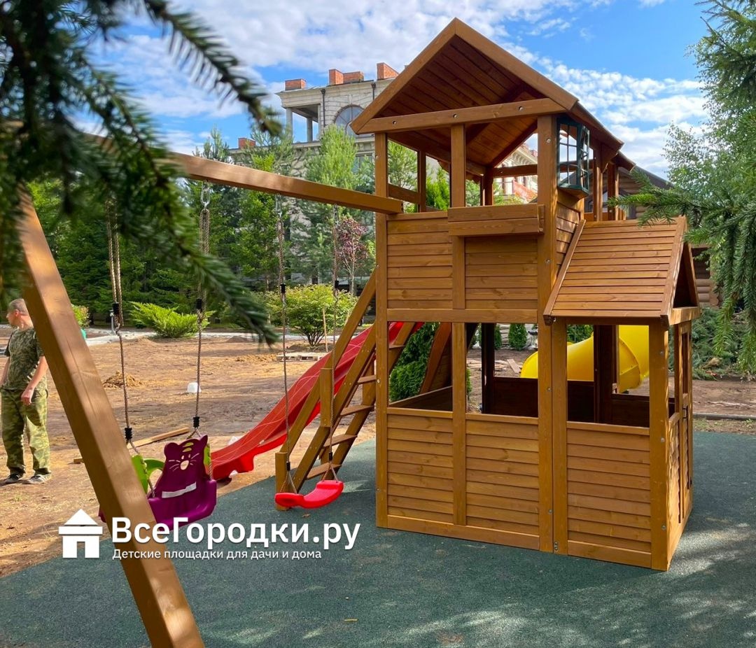Детская игровая площадка IgraGrad Клубный домик 3 с трубой