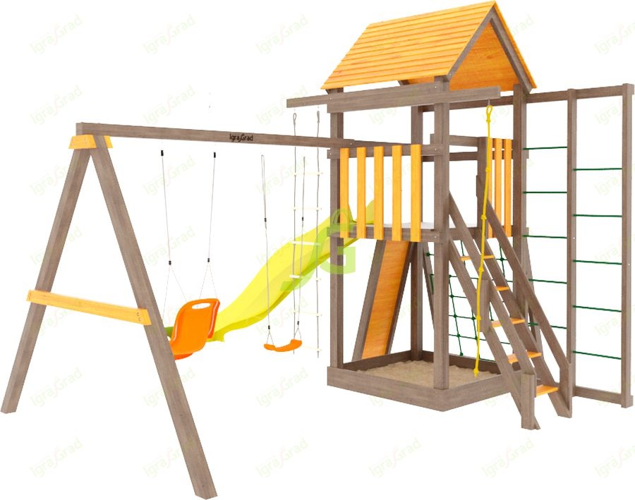 Детская игровая площадка IgraGrad Панда Фани Fort с сеткой