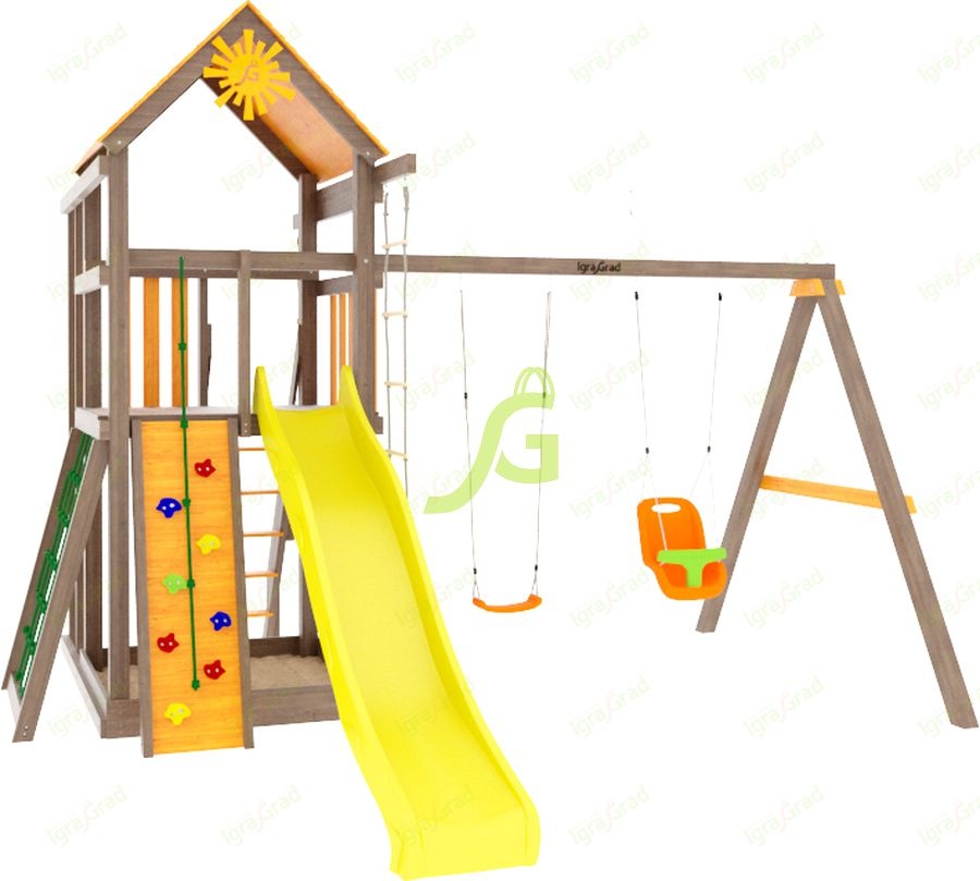 Детская игровая площадка IgraGrad Панда Фани Fort с сеткой