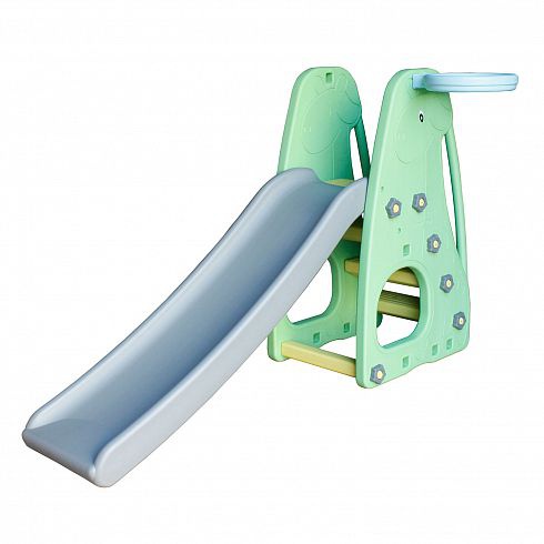 Детская пластиковая горка с баскетбольным кольцом Giraffe