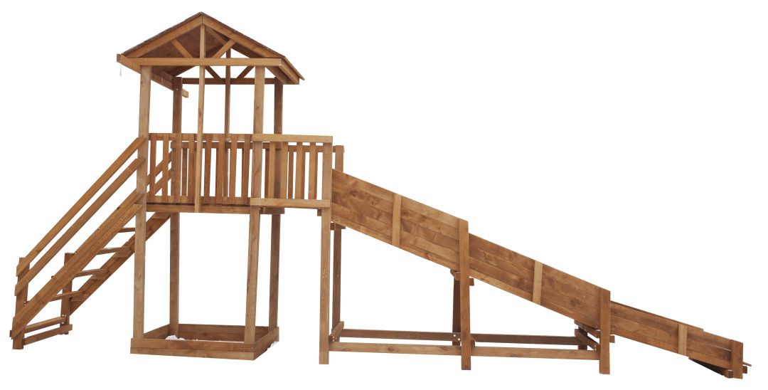 Детская площадка Можга Спортивный городок с зимней горкой и широкой лестницей