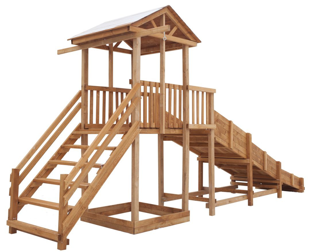 Детская площадка Можга Спортивный городок с зимней горкой и широкой лестницей