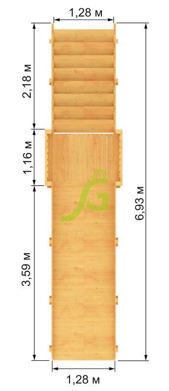 Зимняя горка IgraGrad Snow Fox Start скат 4 м (мод.2)