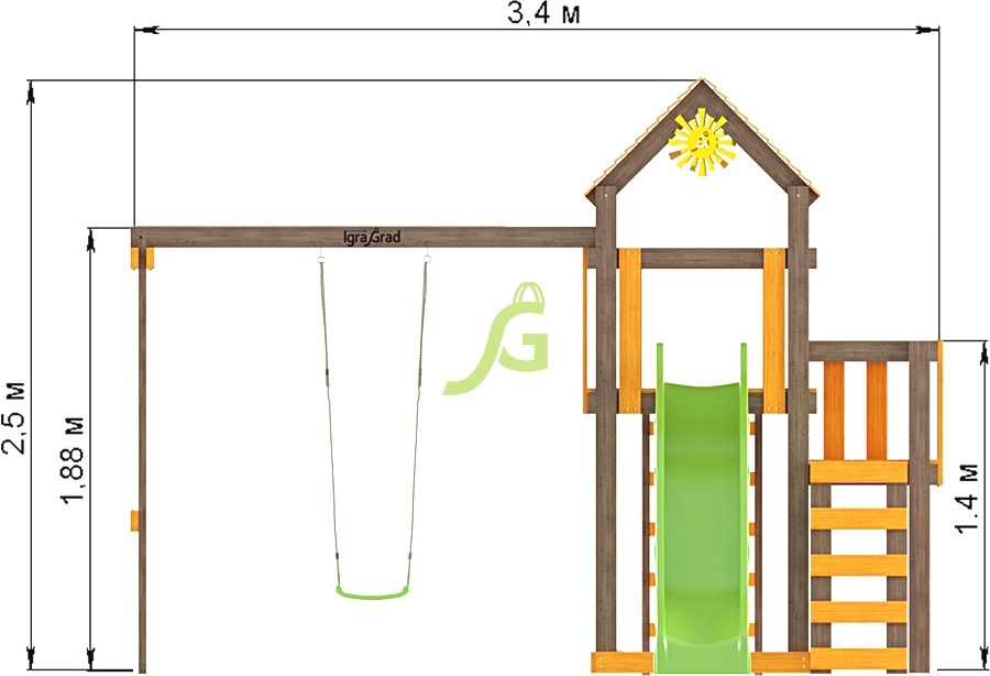 Детская площадка для дачи IgraGrad Игруня 4