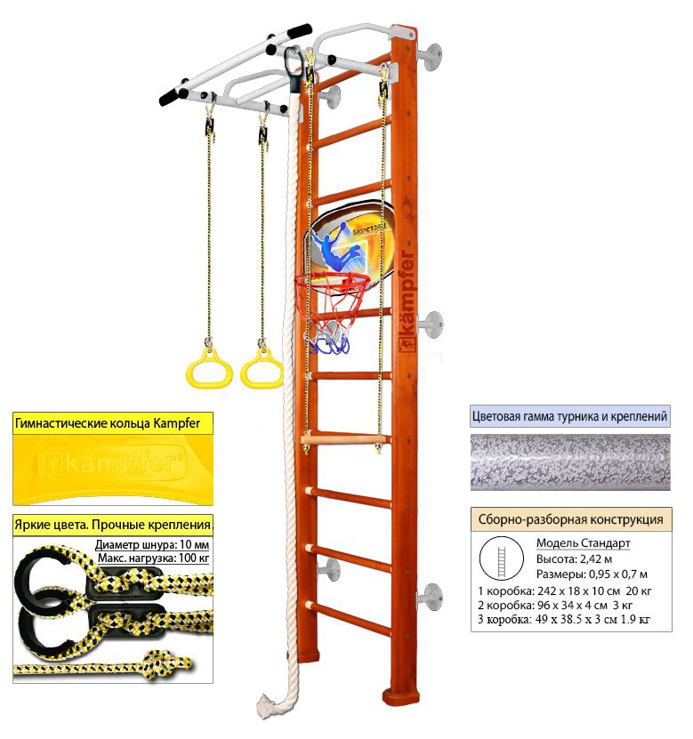 Шведская стенка Kampfer Helena Wall Basketball Shield