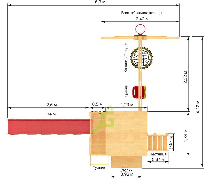 Детская игровая площадка IgraGrad Крафт Pro 3