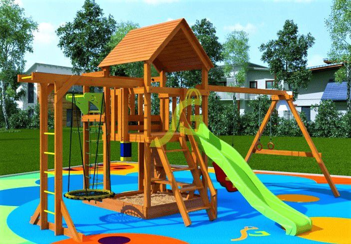 Детская игровая площадка IgraGrad Крафт Pro 4 скат 2 м
