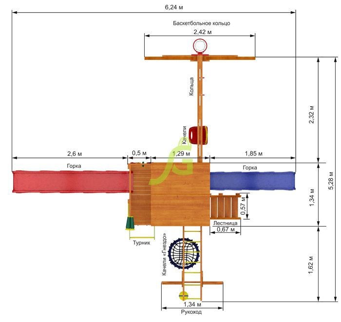 Детская игровая площадка IgraGrad Крафт Pro 5
