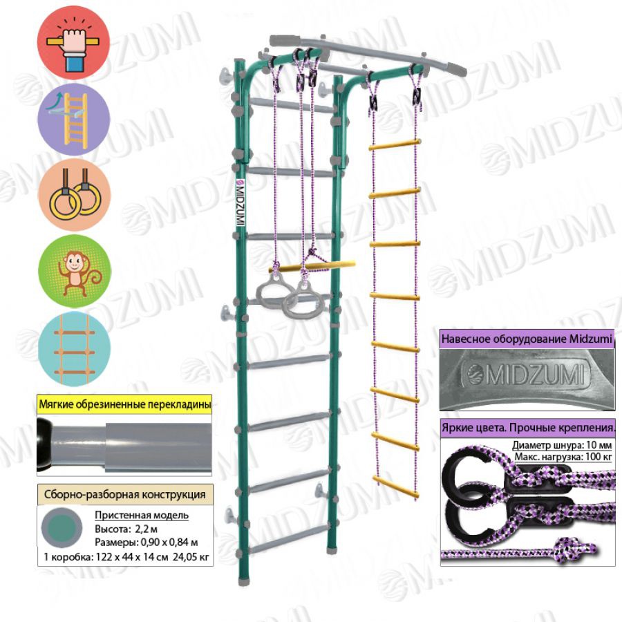 Шведская стенка Midzumi Banji Kabe Busyboard