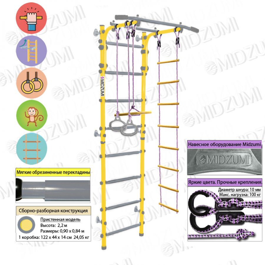 Шведская стенка Midzumi Banji Kabe Busyboard