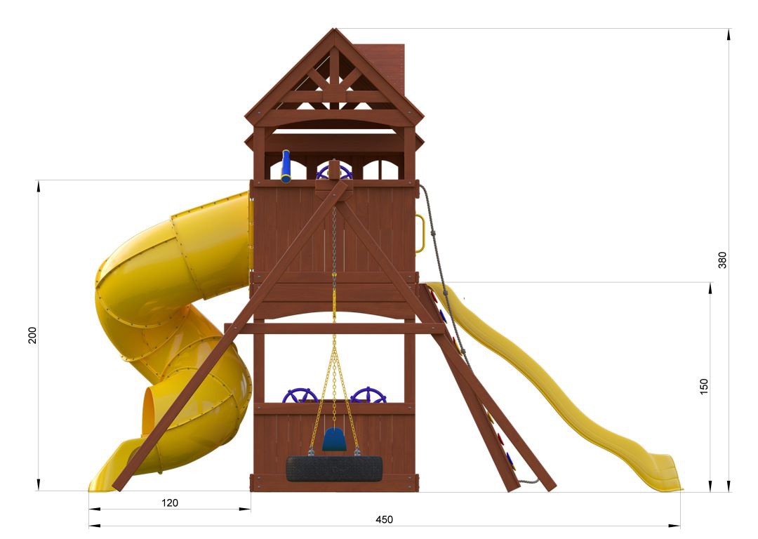 Детский игровой комплекс NewSunrise НьюСанрайз с винтовой горкой-трубой