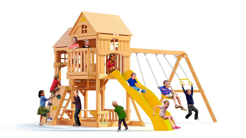 Детская деревянная площадка MoyDvor Панорама