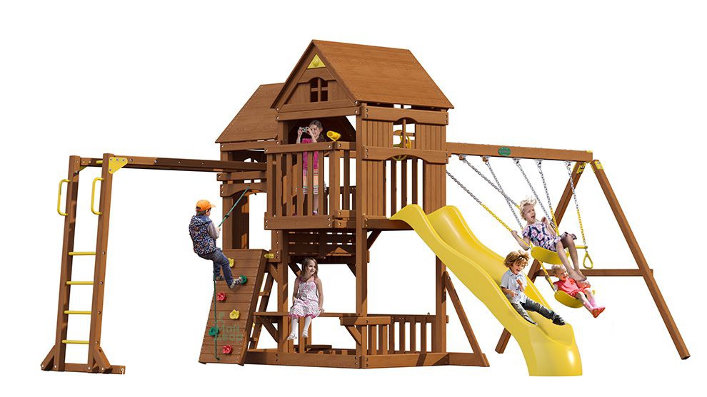Детская деревянная площадка MoyDvor Панорама с рукоходом