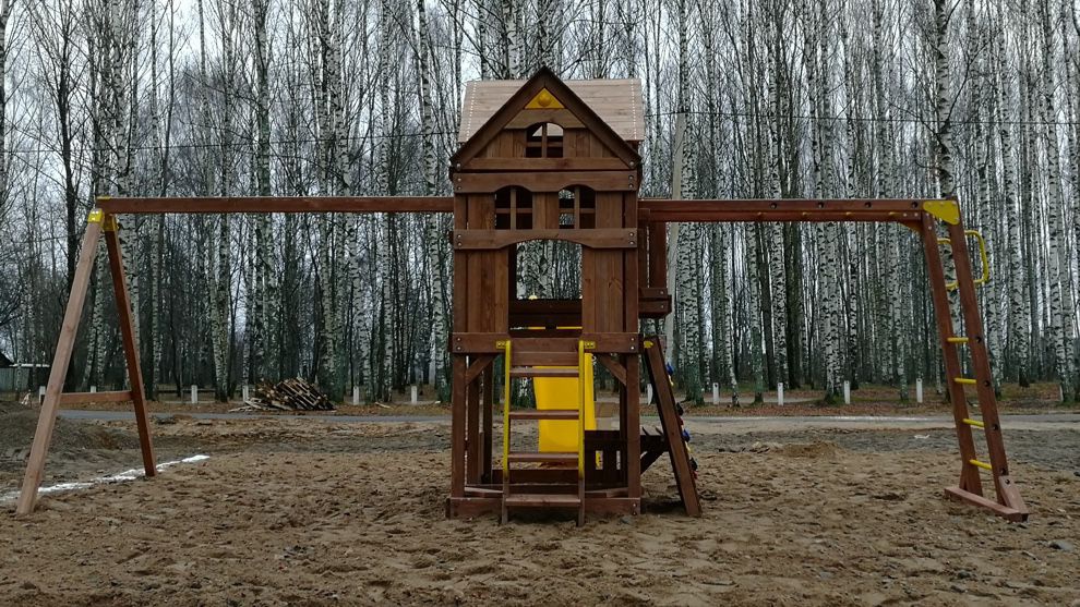 Детская деревянная площадка MoyDvor Панорама с рукоходом