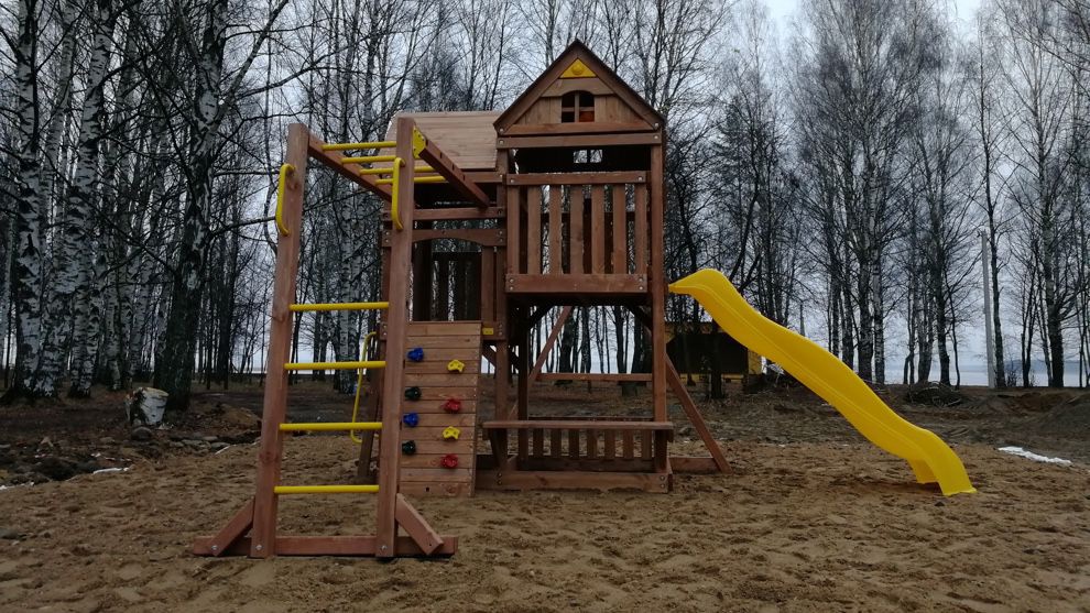 Детская деревянная площадка MoyDvor Панорама с рукоходом