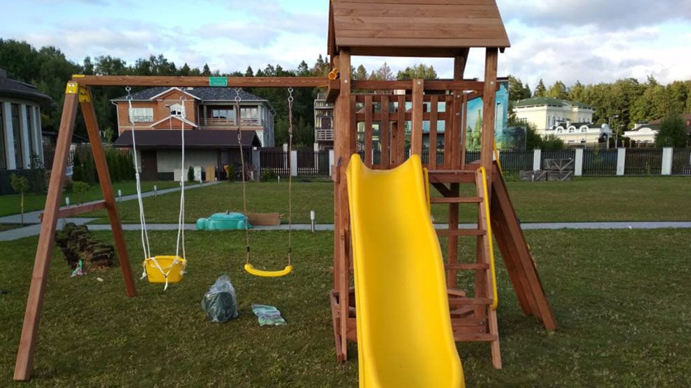 Детская деревянная площадка MoyDvor Париж с рукоходом