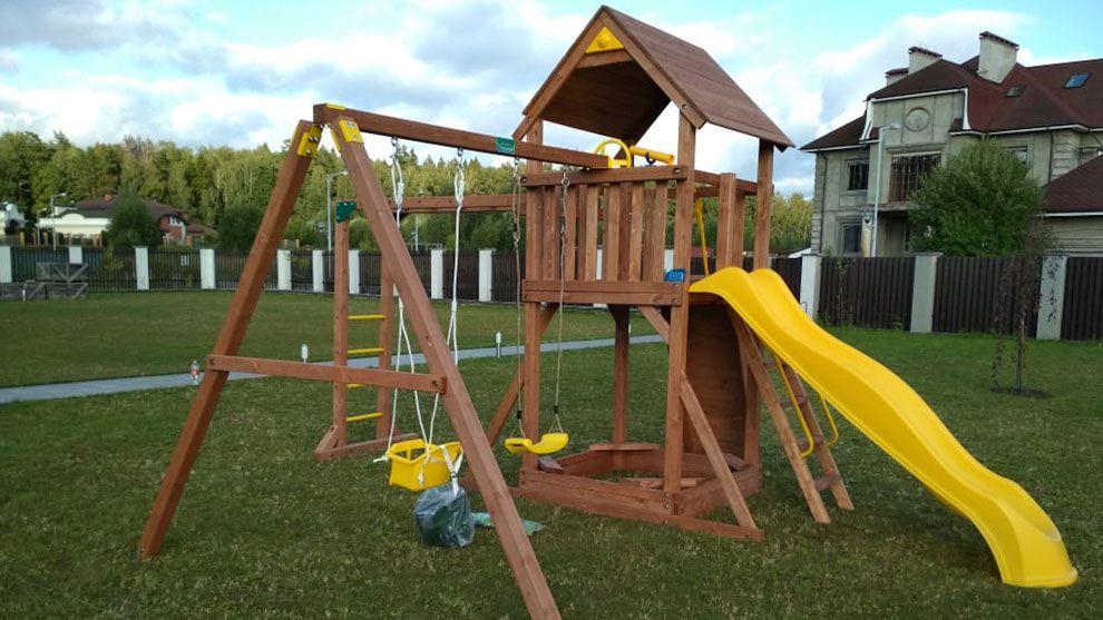 Детская деревянная площадка MoyDvor Париж с рукоходом