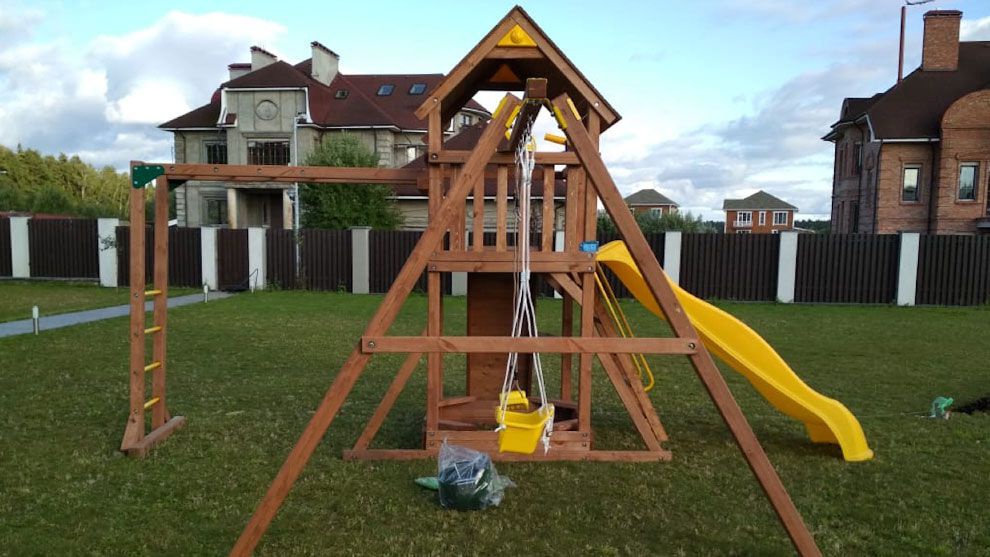 Детская деревянная площадка MoyDvor Париж с рукоходом