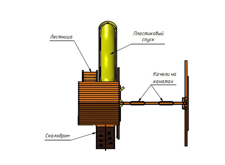 Детская деревянная площадка MoyDvor Париж