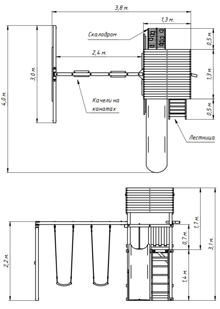 Детская деревянная площадка MoyDvor Париж