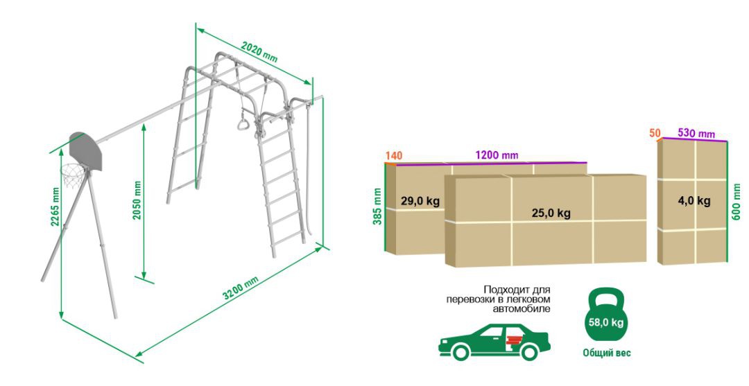 Спортивно-игровой комплекс ROMANA Акробат-2 103.19.05