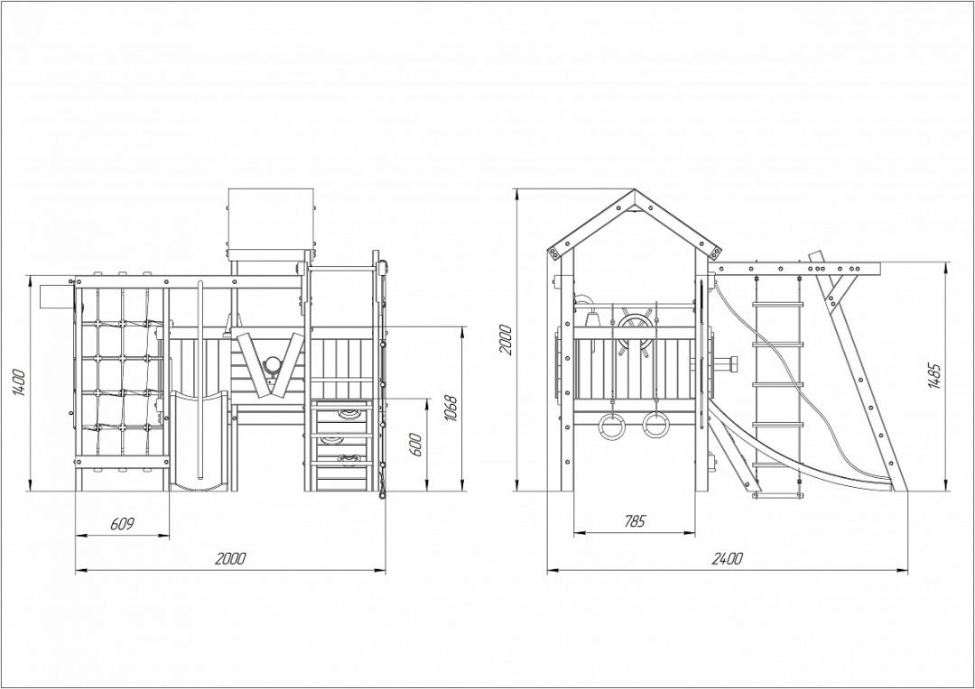 Детская игровая кровать-чердак Валли