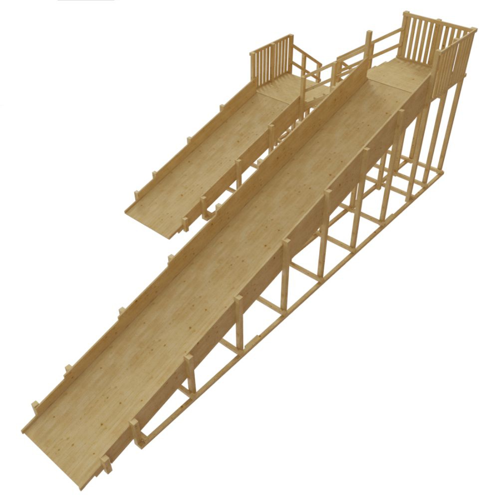 Зимняя горка Самсон Арктика с двумя скатами