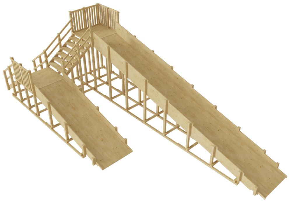 Зимняя горка Самсон Арктика с двумя скатами
