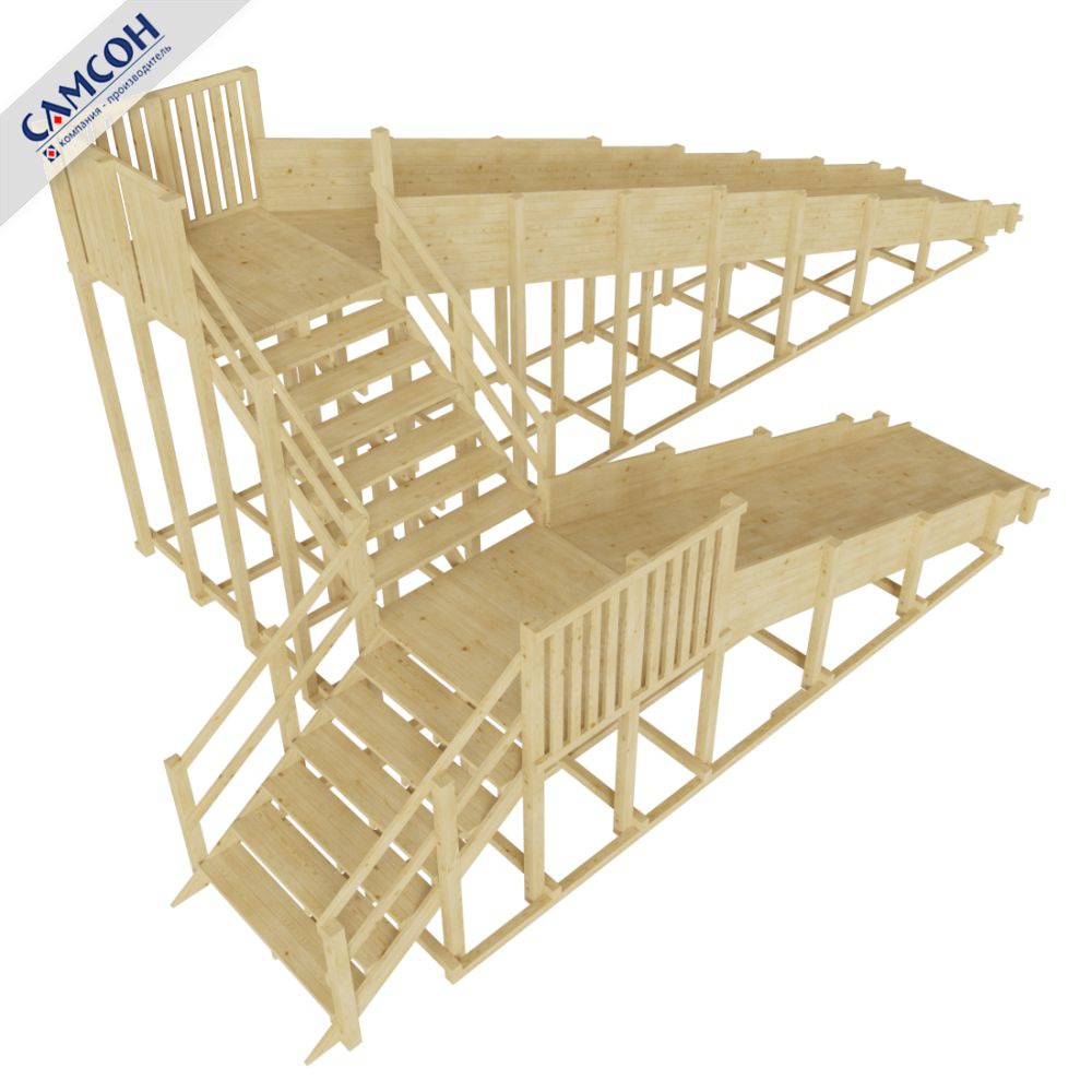 Зимняя горка Самсон Арктика с двумя скатами