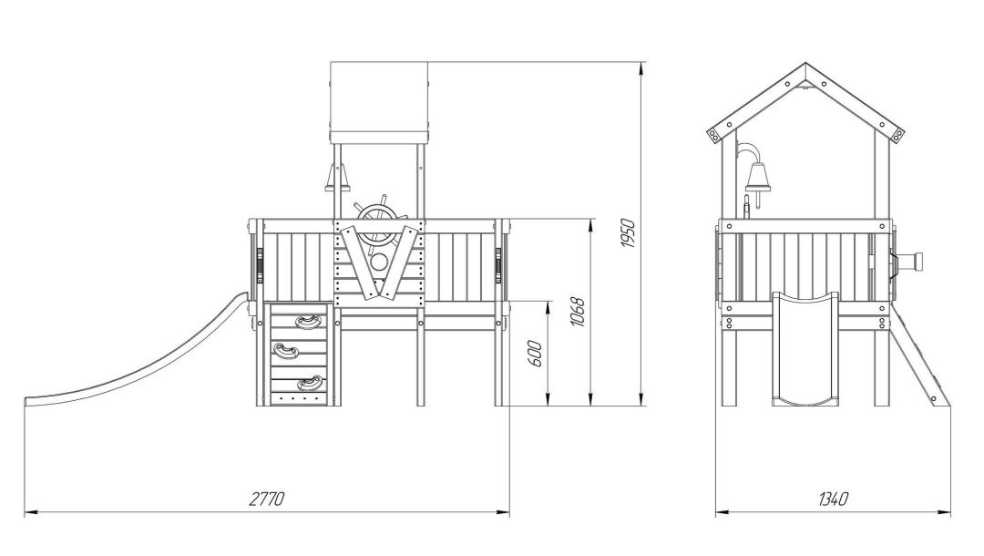 Детская игровая кровать-чердак Дори