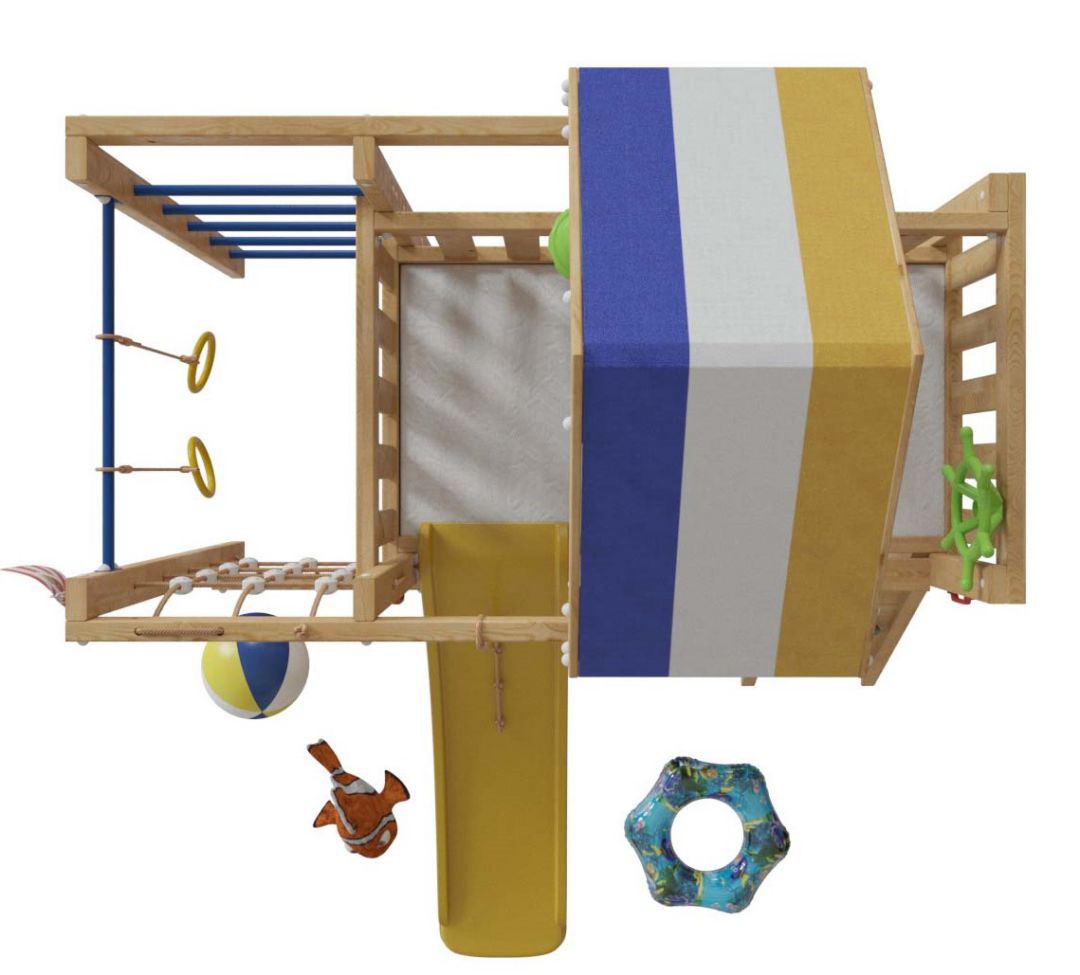 Детская игровая кровать-чердак Немо