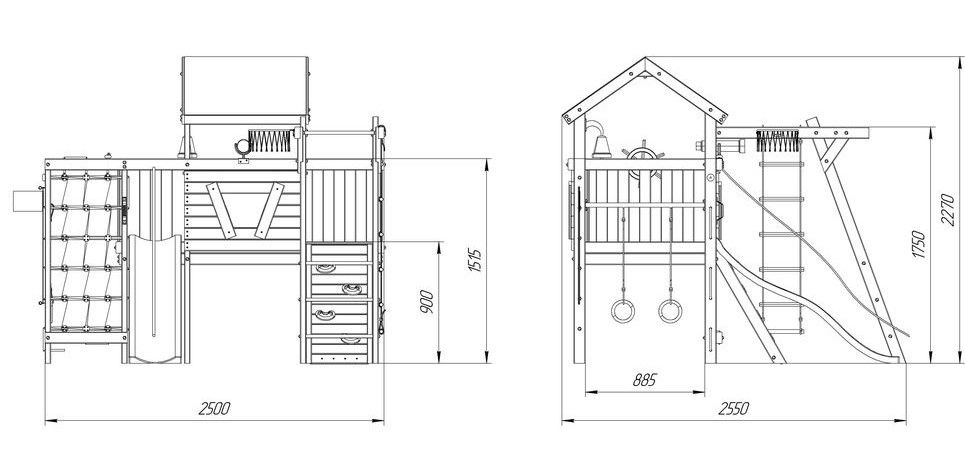 Детская игровая кровать-чердак Патрик
