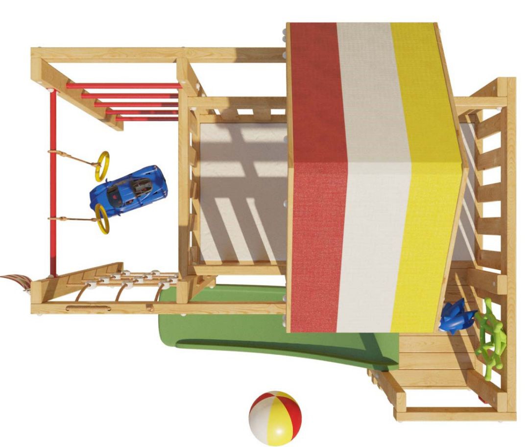 Детская игровая кровать-чердак Соник