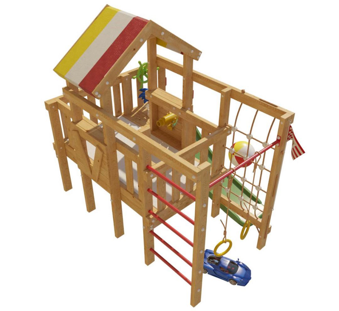 Детская игровая кровать-чердак Соник