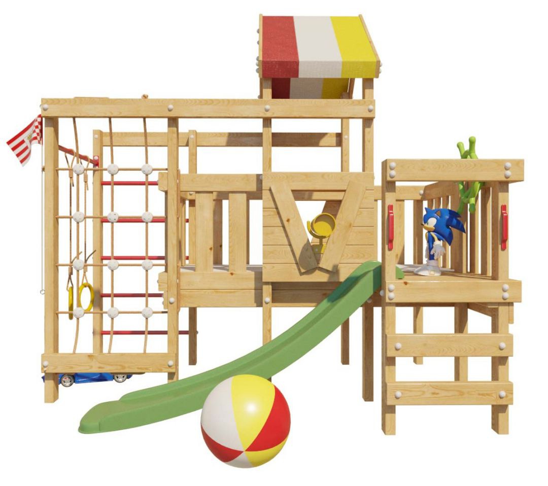 Детская игровая кровать-чердак Соник