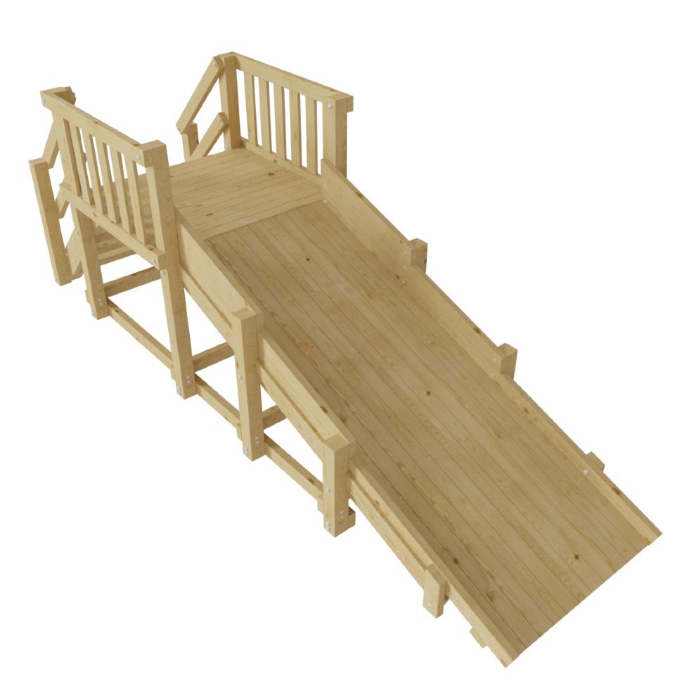 Зимняя деревянная горка Самсон Урал