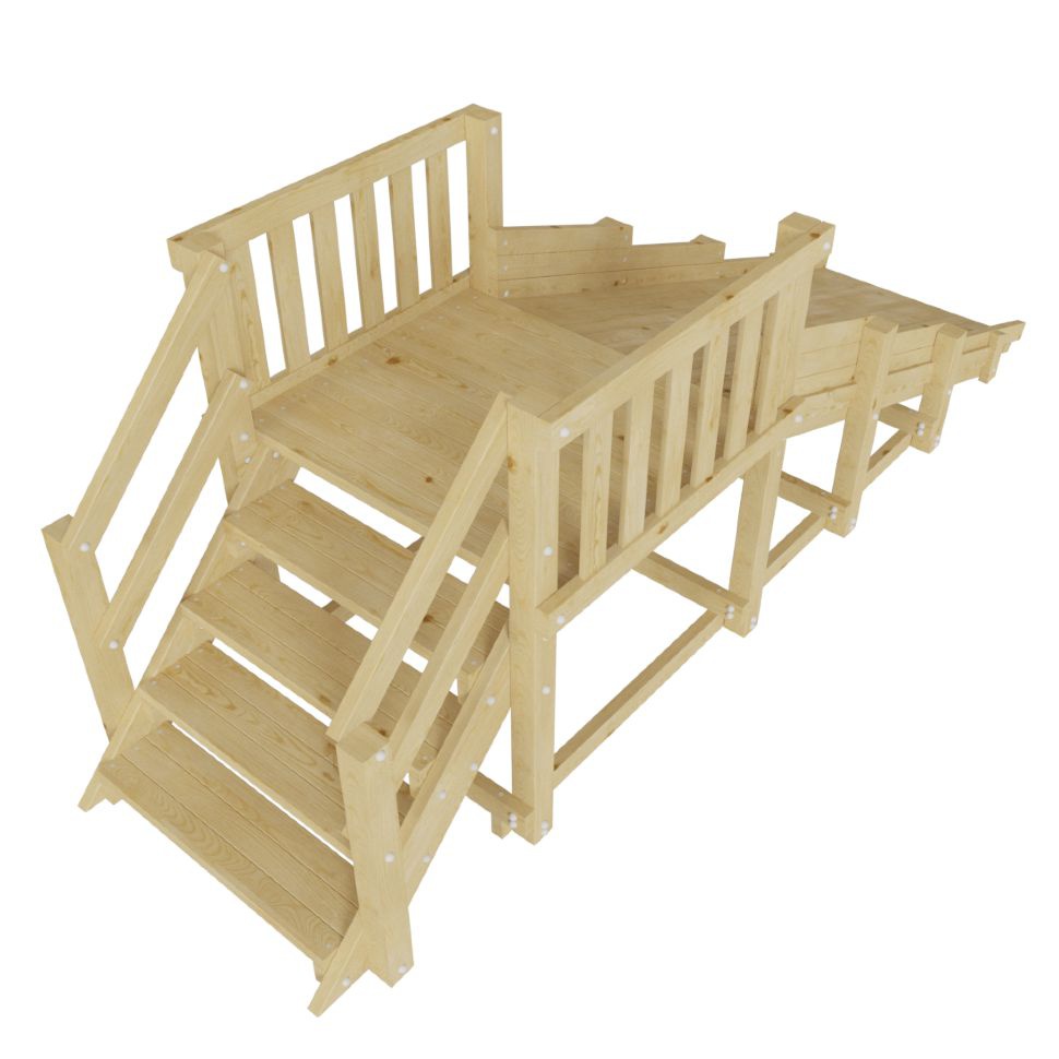 Зимняя деревянная горка Самсон Урал