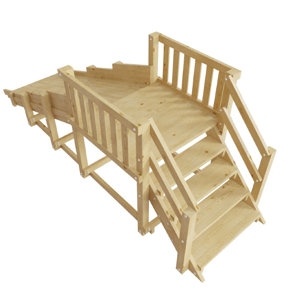 Зимняя деревянная горка Самсон Урал