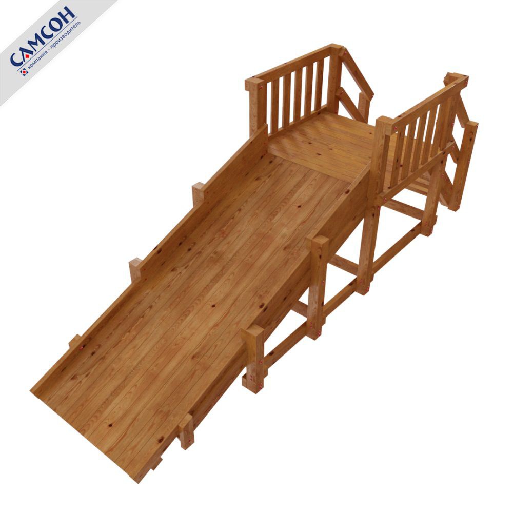 Зимняя деревянная горка Самсон Урал