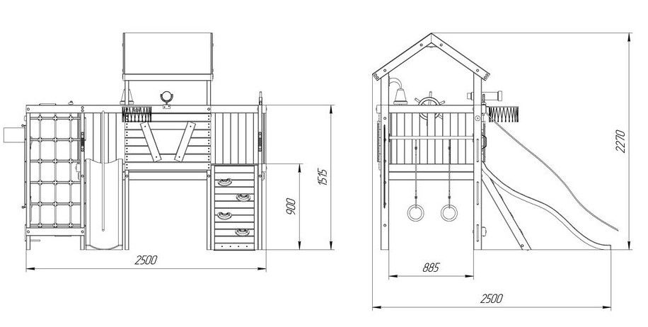 Детская игровая кровать-чердак Винни