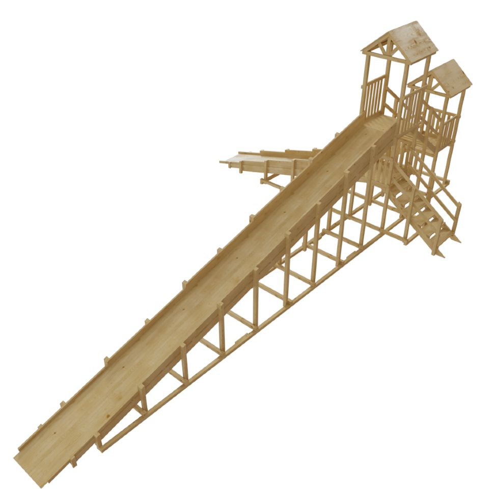 Зимняя горка Самсон Зима с двумя скатами