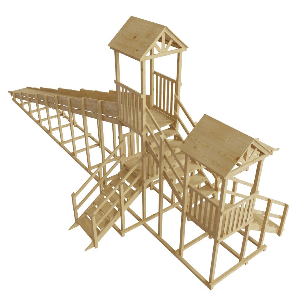 Зимняя горка Самсон Зима с двумя скатами