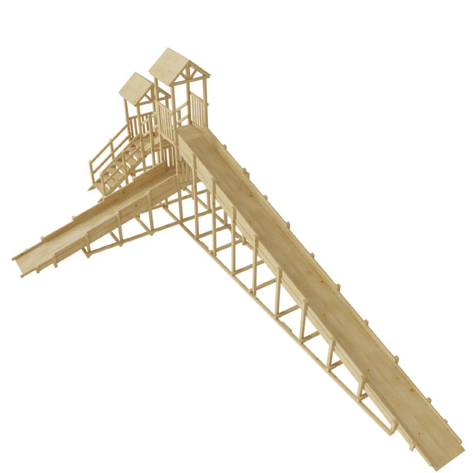 Зимняя горка Самсон Зима с двумя скатами