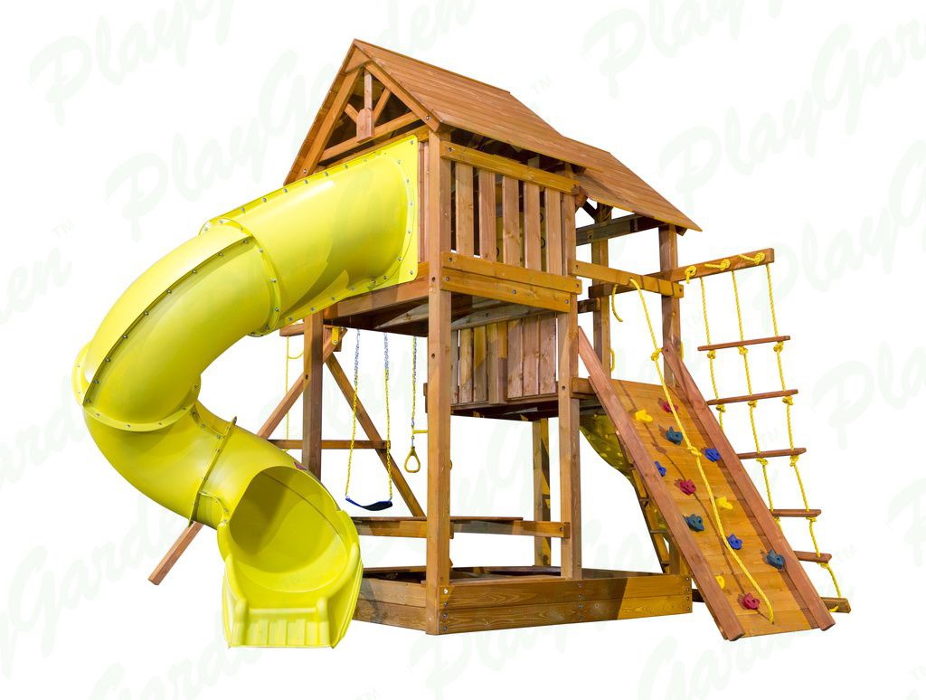 Детская игровая площадка Playgarden SkyFort Deluxe с горкой и горкой трубой