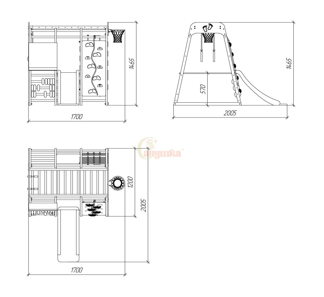 Детский комплекс Савушка Непоседа 3 shiitake