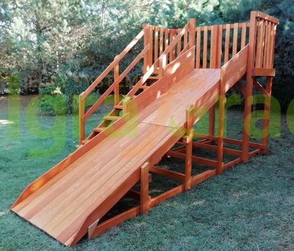 Деревянная зимняя горка Snow Fox скат 4 м